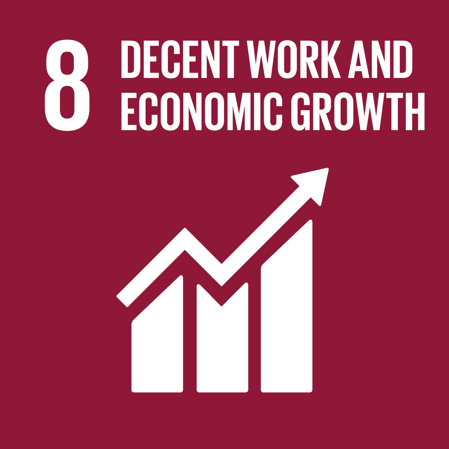 UN SDG 8 Decent Work & Economic Growth icon